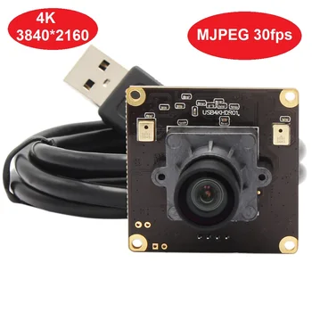 ELP 4K 3840*2160 USB aparat de Fotografiat module cu rată Ridicată frame 3840x2160 Mjpeg 30fps ,Nici o Distorsiune Lentile USB Webcam Camera de Bord