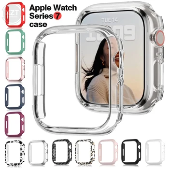 Aplicabile La Apple Watch7 Generație Apple a Watch Caz, mă Uit Caz de Protecție, PC Jumătate Înfășurat Mată Caz de Protecție