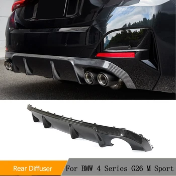 Bara spate Difuzor Spoiler Pentru BMW Seria 4 G26 M Sport 4 Uși 2021-2023 Difuzor Spate de Buze Protector Real Fibra de Carbon