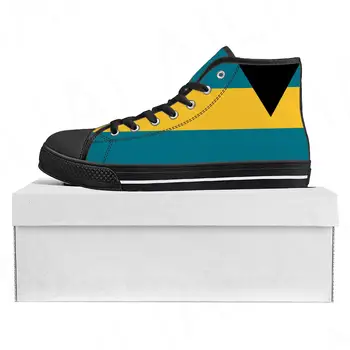 Bahamas Steag Mare De Top De Înaltă Calitate Adidasi Barbati Femei Adolescent Canvas Sneaker Bahamas Casual Pereche De Pantofi Personalizate De Pantofi