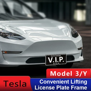 Noi De Energie De Licență Pentru Tesla Model 3/Y Placa De Cadru ModelY Model3 Partea Frontală Masina Modificarea Accesorii Artefact Părți 2023
