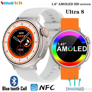 Ultra Dinte Suna Ceasul Inteligent Femeile Seria 8 Sport Fitness de Ritm Cardiac Wireless de Încărcare Impermeabil Bărbați NFC Smartwatch PK MT30