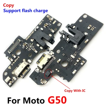 10buc/Lot, Conector Dock Încărcător Micro USB Port de Încărcare Cablu Flex Pentru Moto G50 Microfon Bord