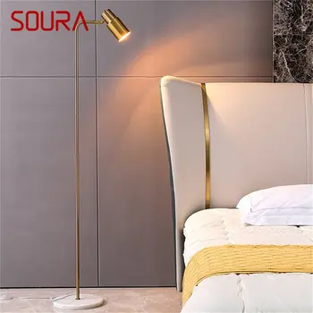 SOURA Nordic Lampa de Podea Simplu cu LED-uri Moderne în Picioare de Marmură de Iluminat Decorative Living Studiu Dormitor