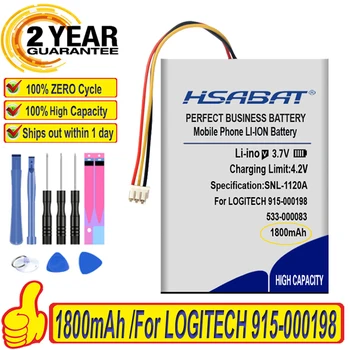 Top Brand 100% Noua Baterie de 1800mAh pentru LOGITECH 915-000198 Harmony Touch Final 1209 533-000083 533-000084 Baterii