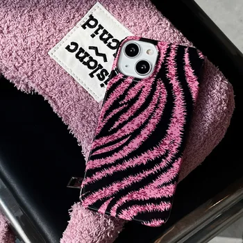 Moda Fata Picante Roz Zebra Stripe Telefon Caz pentru IPhone 13 14 12 11 Pro Max 14 Plus Capacul din Spate pentru Iphone 13 Iphone de Caz 11