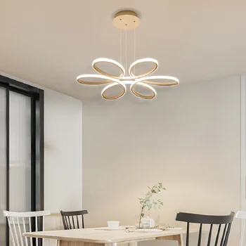 Pandantiv cu LED-uri lampă Minimalist Creative Postmodern Living Sala de Mese de Iluminat Nordic de Artă în formă de Floare Dormitor Lampi decor