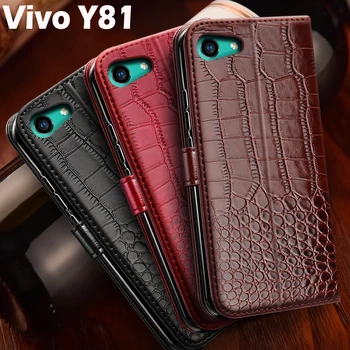 Pentru VIVO Y81 Caz de Silicon & PU piele Caz Pentru Vivo Y81 telefon caz Y 81 1808 1803 magnetic 6.22