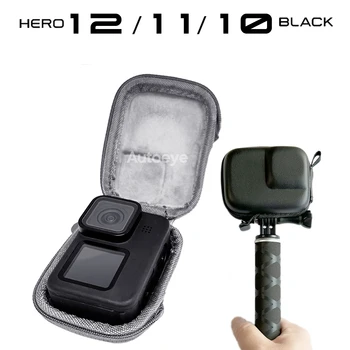 GoPro EVA Mini Caz Pungă de Protecție pentru Eroul 12 11 10 9 Negru Feliuta de Sport de Acțiune aparat de Fotografiat PU Semi Deschis Cutie de Depozitare