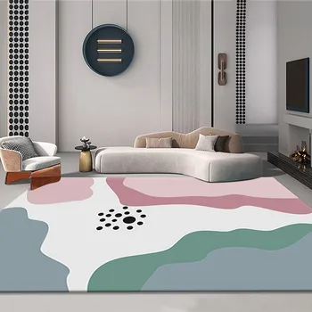Minimalist Modern Nordic Ins Stil Covor 3d Acasă în Camera de zi de Decorare Dormitor Covor Moale, Pufos Cafea, Masă, Podea Lavabila