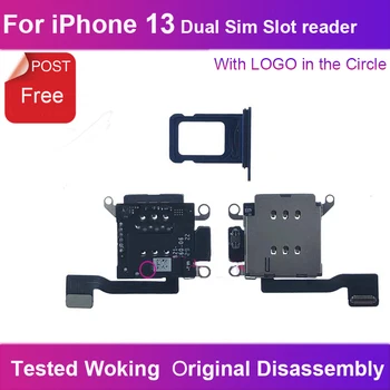 Dual Sim Card Reader Pentru iPhone 13 Dublu Sim Card Tray Conector Panglică Cablu Flex Slot Titularul Piese de schimb