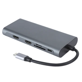 Portabil 12 In 1 USB 3.0, HDMI, VGA PD Hub USB pentru OS X Laptop Docking Station Adaptor