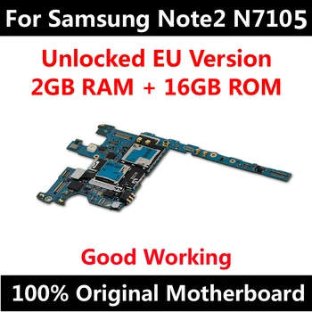 100% Deblocat Pentru Samsung Galaxy Note 2 N7105 Placa de baza Original 16GB Full Chips-uri de Sistem de OPERARE Android Logic Board Bune de Lucru