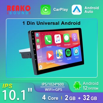 REAKO Universal 1 Din Centrală Multimedia Android 12 Player 10 Inch Stereo Auto Radio GPS Pentru Volkswagen, Nissan, Hyundai, Kia, Toyota