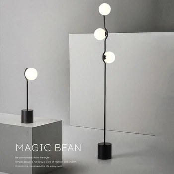 LED-uri Moderne, Lampa de Podea Fier de Sticlă Mingea de Podea Lămpi Pentru Camera de zi Dormitor Mansardă Decor Nordic Acasă Iluminare Interioară Lampă de Picioare