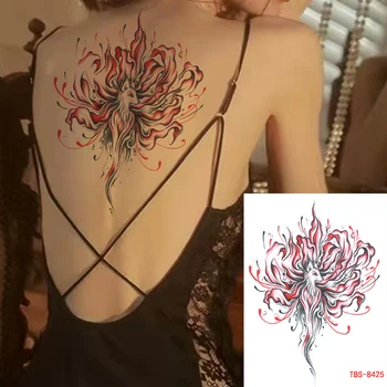 Rezistent La Apa De Sex Feminin Tatuaje Temporare Fox Bianhua Phoenix Corpul Pictat Macara Autocolant Tatuaj Fals