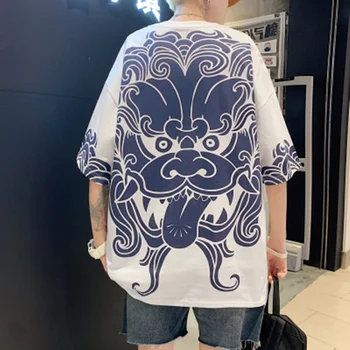 Men ' S T-Shirt 2021 Harajuku Tipărite Maneca Scurta Tricouri de Vară de Moda Hip Hop Casual Bumbac Topuri Teuri Streetwear FF3185