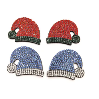 20buc/lot 5X3.8CM diamant Strălucitor pălărie de Crăciun Căptușit aplici pentru pălării de decor lucrate manual, accesorii de par