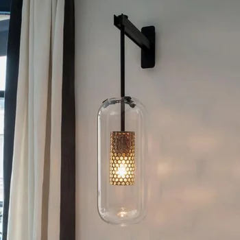 Candelabre de Lumini cu LED-uri Moderne Perete Aur Negru Lampă de Perete de Interior Decor Vanitatea Lamparas Tranșee Living Bucatarie Hall Dormitor Lampa