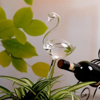 Sticlă Drăguț Melc Pasăre Swan Plante Auto-Udare Dripper Flori De Alimentare Cu Apă Instrument De Gradina Consumabile