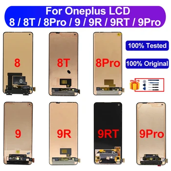 Original Pentru Oneplus 8 LCD 8T 8Pro de Afișare Pentru OnePlus 9 9R 9RT Display LCD Touch Screen, Digitizer Inlocuire Oneplus 9 Pro LCD
