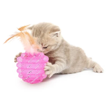Jucarie Pisica Pet Interactive Jucărie Pisica Linie Minge De Pene Linie Tub Balon De Companie Jucărie Amuzant Ananas Linie Model Teaser Jucărie Animal De Casă Supplies