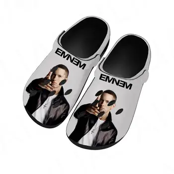 Eminem Hip Hop Rapper Muzica Populara Acasă Saboți De Apă Personalizat Pantofi Barbati Femei Adolescent Pantofi Bloca Respirabil Plaja Gaura Papuci