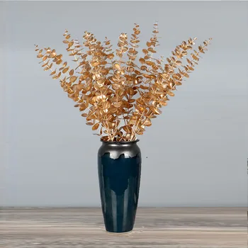 Artificiale de Aur, Flori de Plastic de Anul Nou Binecuvântare Butoi Accesorii Decorative, Ginkgo Biloba Eucalipt Mare Lotus Fructe