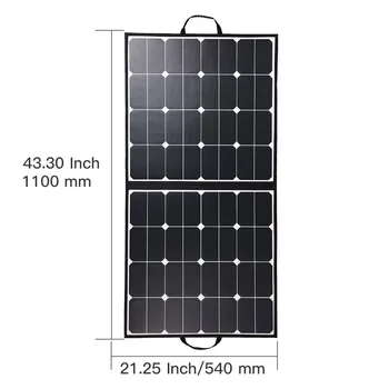 Producător Sunpower Panou Solar 100W Incarcator China pentru Laptop/Baterie mare de Turism/camping