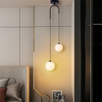 Nordic dormitor noptieră restaurant pandantiv lampă bar simplu living perete de fundal led-uri creative Bar cu Decor Agățat Lampă