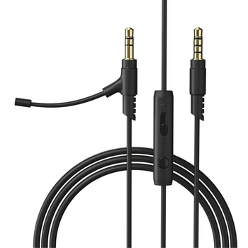 Jocuri Cablu Căști cu Control al Volumului Laptop 3. 5mm Mufa Microfon Înlocuirea Cablului Lung de Casti Cablu de Extensie