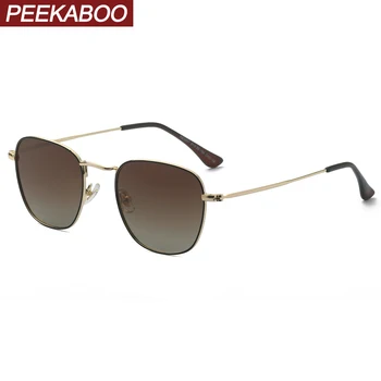 Peekaboo piața de moda ochelari de soare pentru barbati uv400 metal subțire de sex masculin polarizat ochelari de soare femei 2023 înaltă calitate unisex