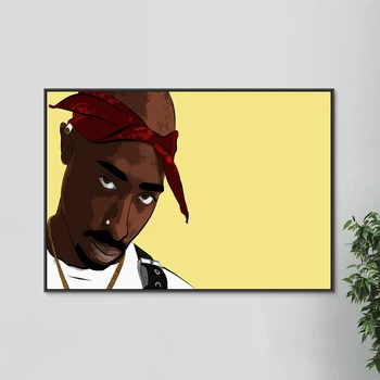 Tupac Shakur Poster De Imprimare Muzica Coperta Albumului Cantareata De Muzica Star Rapper Foto Canvas Poster Home Decor Pictura Pe Perete (Fara Rama)