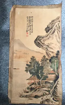 Chinezii Vechi Scroll Zhang Daqian - Pictura peisaj Hârtie de Orez Pictura Felie
