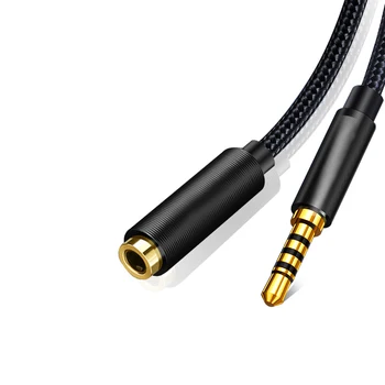 2 buc prelungitor pentru Căști audio fără cablu adaptor 3.5 mm masculin la feminin dublu plug cu microfon linie de comandă