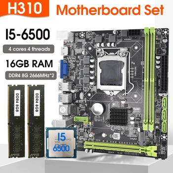 H310B Placa de baza Lga 1151 Kit DDR4 2 BUC*8GB=16GB RAM si I5 6500 3.2 GHz CPU HD Graphics 530 Placa Mae desktop pentru Jocuri LG