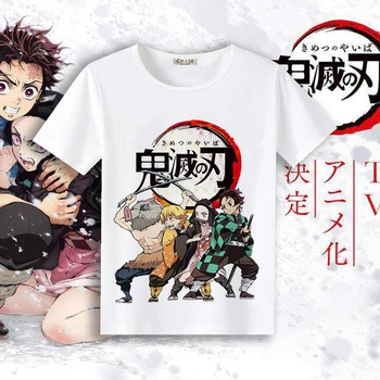 Demon Slayer Kamado Tanjirou Cosplay Tricou Kimetsu nu Yaiba Kamado Nezuko Vara T-Shirt Anime Desene animate Top Tee Cosplay Costum