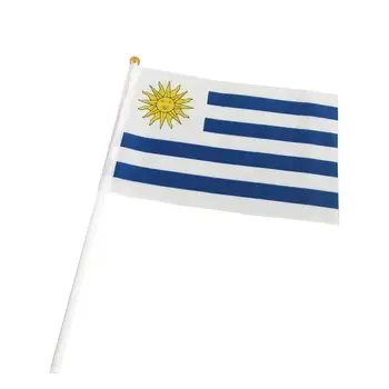 De Înaltă Calitate Uruguay Semnal De Mână Fluturând Național De Țară Steaguri Vii Culori De Tipar Digital Dublu Cusute