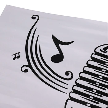 2X Microfon Notă Muzicală Arta de Perete Note Muzicale Autocolant Pentru Ktv Fundal Decoratiuni Acasă