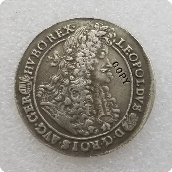 1691 Ungaria Leopold Hogmouth Largă ThalerCopy Monede monede comemorative-replica monede medalie de monede de colecție
