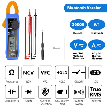 OwonCM2100B /CM210020000 Contează Multimetru Digital Mini Bluetooth ampermetric 100A 600V AC/DC Voltmetru Ampermetru HZ NCV VFC Metru