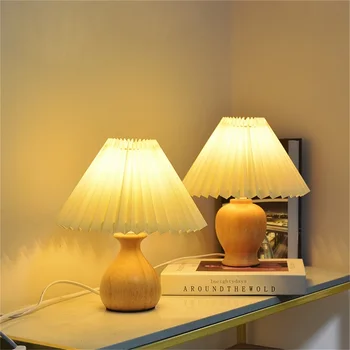 TEMAR Nordic Creative Lampă de Masă Ciuperci Lumina Birou de Lemn cu LED-uri Decorative pentru Casa Dormitor Bar
