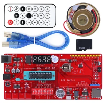 Bogat Multifuncțional Atmega328P Bord Starter Kit w/ MP3 RTC DS1307 Temperatura Senzor Tactil de 4 cifre Modulul de afișare pentru Arduino
