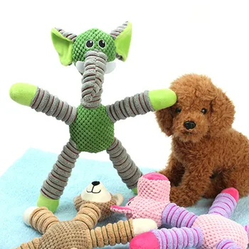Animale De Companie Câine Jucării Chițăitoare Joaca Mesteca Interactive Jucărie De Câine De Curățare Dinte De Animal De Pluș Produse De Formare Consumabile Pentru Animale De Companie