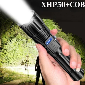 Picătură de Transport maritim de Mare Putere USB Reîncărcabilă Lanterne XHP50 LED Lanterna Led cu Zoom Lanterna rezistent la apa Lanterna Lanterna Tactice