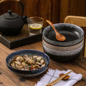 Creație în stil Japonez, vase ceramice, adânc feluri de mâncare, preparate de uz casnic, supa de feluri de mâncare, aprofundarea și sporind, stil retro resta