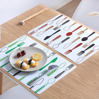 Creative Tipărite Mat Bucătărie Placemat Masa Mat Plastic Căldură Pad Europene Tabelul Mat Tampoane Cupa Castron Coaster Decor