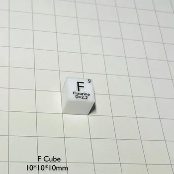 Florine Cub F 75.98% Lumina 10mm Densitate Cub De 99,9% Pur pentru Element de Colecție