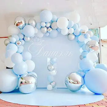 4D Albastru Macaron Balon Ghirlanda Arc Kit Petrecerea de Ziua Decor Folie de Latex Ballon Nunta Petrecere Copil de Dus Copii Baloon