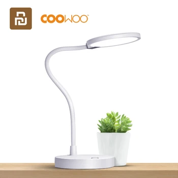 Original COOWOO LED Lampa de Birou Inteligent Lampă de Masă de Protecție a Ochilor Lumină Reglabil 4000mAh Putere 2USB Alimentare Mobil